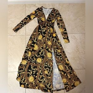 Gold and black dress- SIZE S- Dress Day